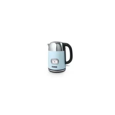 Mews Classic Design Stainless Steel Kettle with Analog Temperature Indicator and Washable Filter, 1.7L Capacity – Pastel Blue